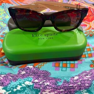 kate spade Tortoiseshell Cat-Eye Sunglasses with Dark Lenses